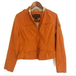 Barbour Orange Windbreaker Rainjacket Early 2000s